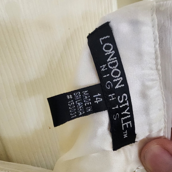London Style Nights, Size 14 off white floor length gown - Picture 2 of 3